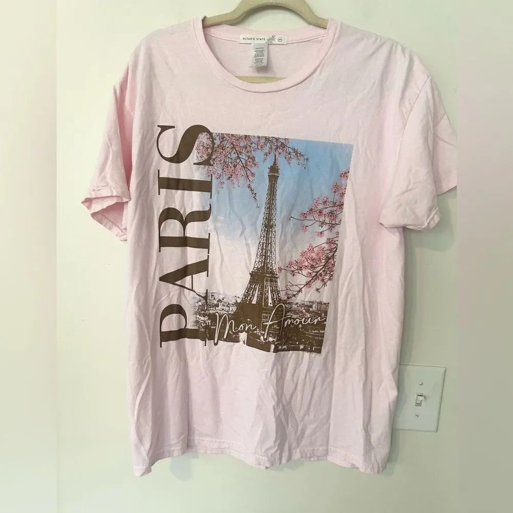 Altard State Pink Cotton Graphic Tee S/M